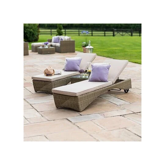 Maze Rattan Winchester 3 Piece Sun Lounger Set