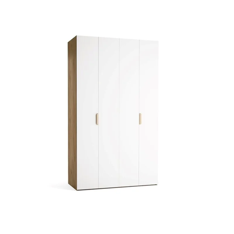 Vox Wardrobe 140x240 Stor interior EASY handle short rounded oak body oak front white