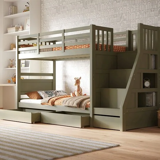 Flair Lunar Junior Bunk Bed With Shelves