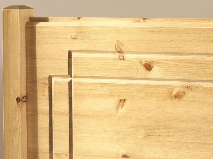 Friendship Mill Vegas Scandinavian Pine Wood Headboard Strutted