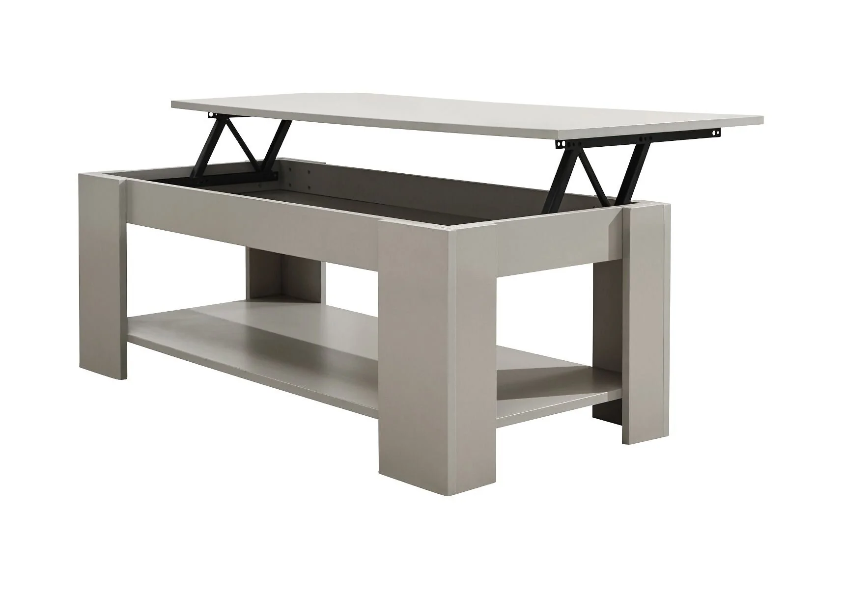 Modern coffee table with hidden storage compartment
