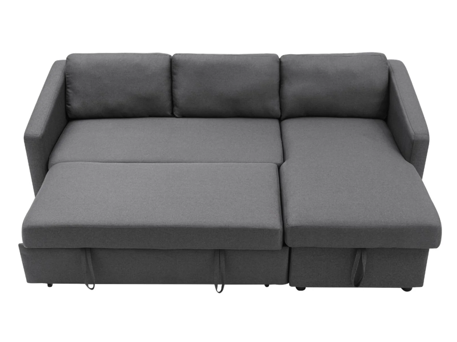 L shaped bed with storage compartment - cutout