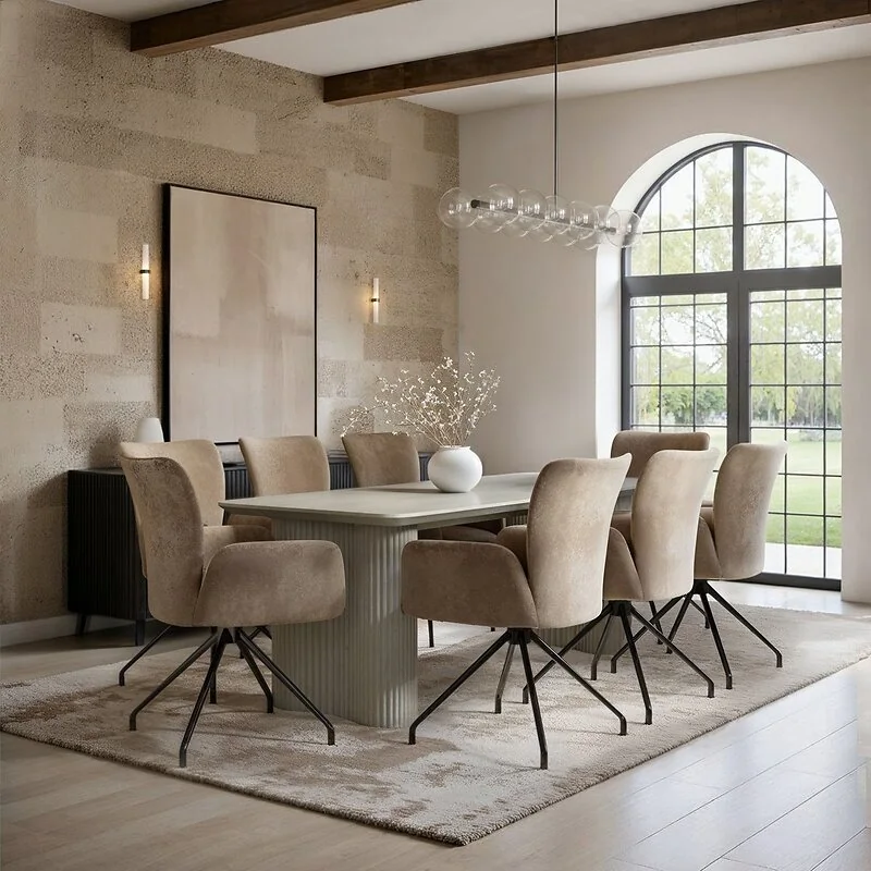 SOLACE+CO Zoya Dining Table with Kora Chairs Set image 2