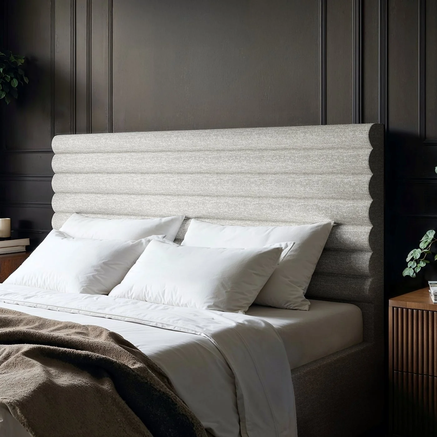 SOLACE+CO Velora Ottoman Bed Beige Chenille image 4