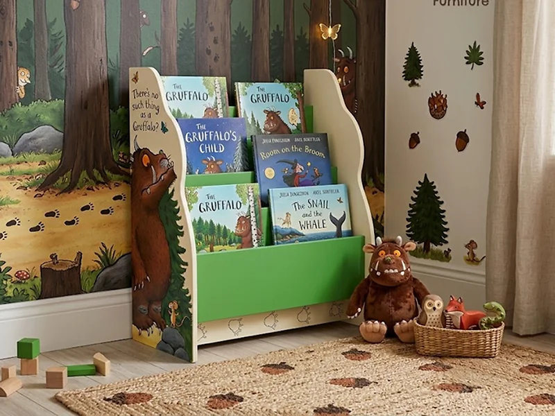 Kidsaw Gruffalo Children’s Sling Bookcase Green and Cream