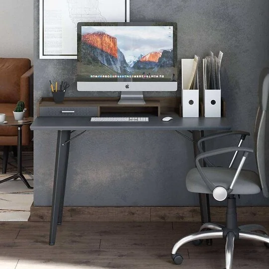Alphason Memphis Office Desk in Grey