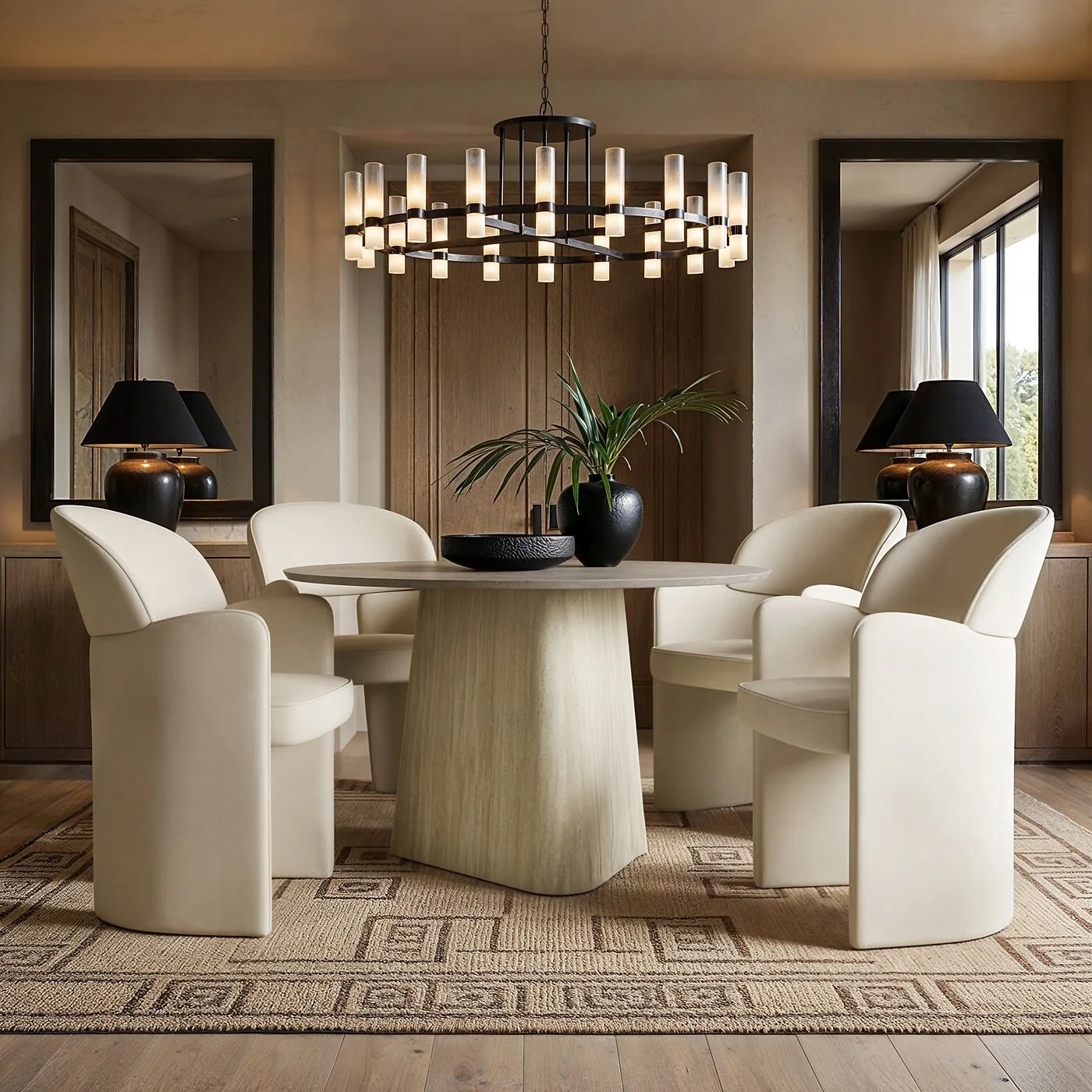 SOLACE+CO Estella Dining Chair Velvet  Beige image 4