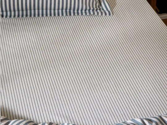 Yard Hebden narrow stripe 100% cotton fitted bed sheet