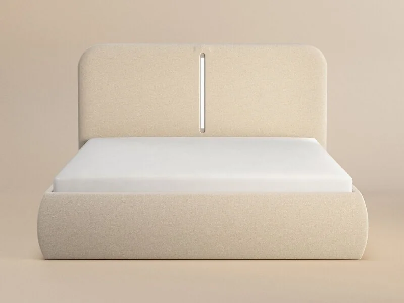 SOLACE+CO Stille Upholstered Ottoman Bed with LED Lighting – view 8