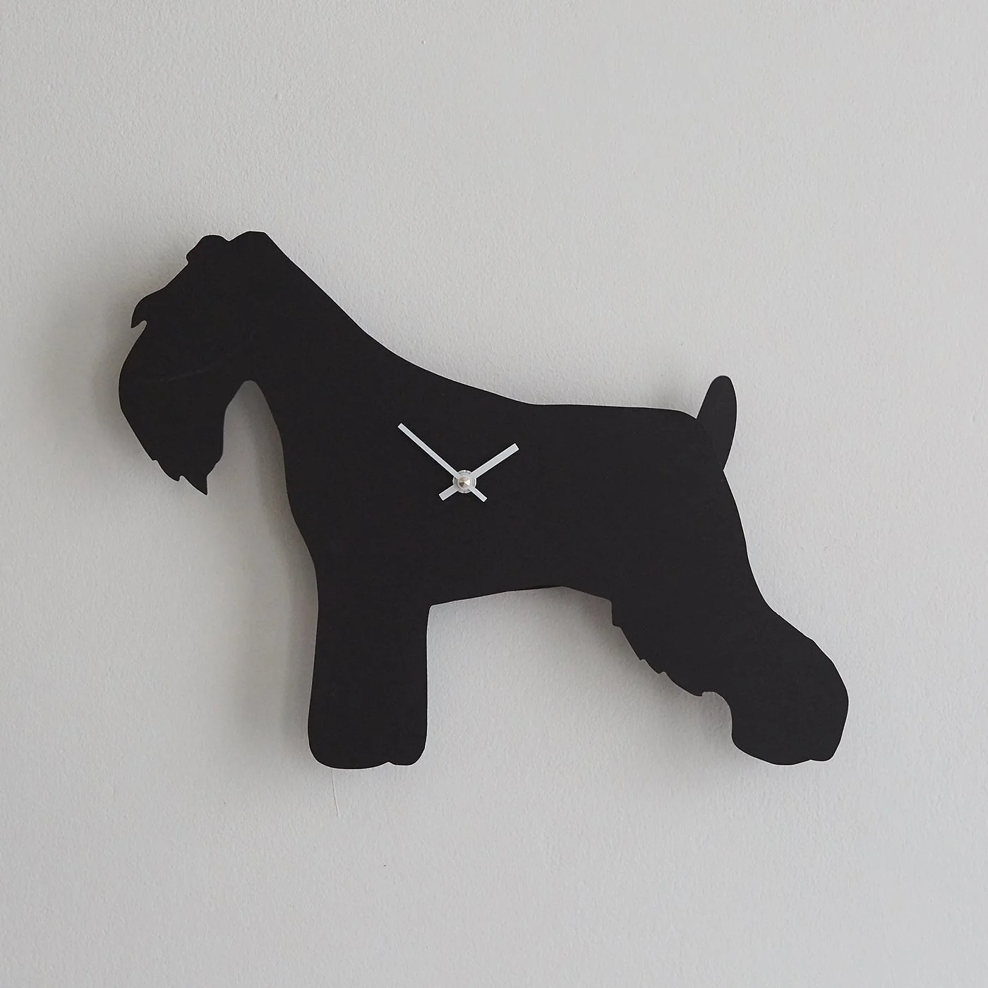 Wagging Tail Miniature Schnauzer Clock