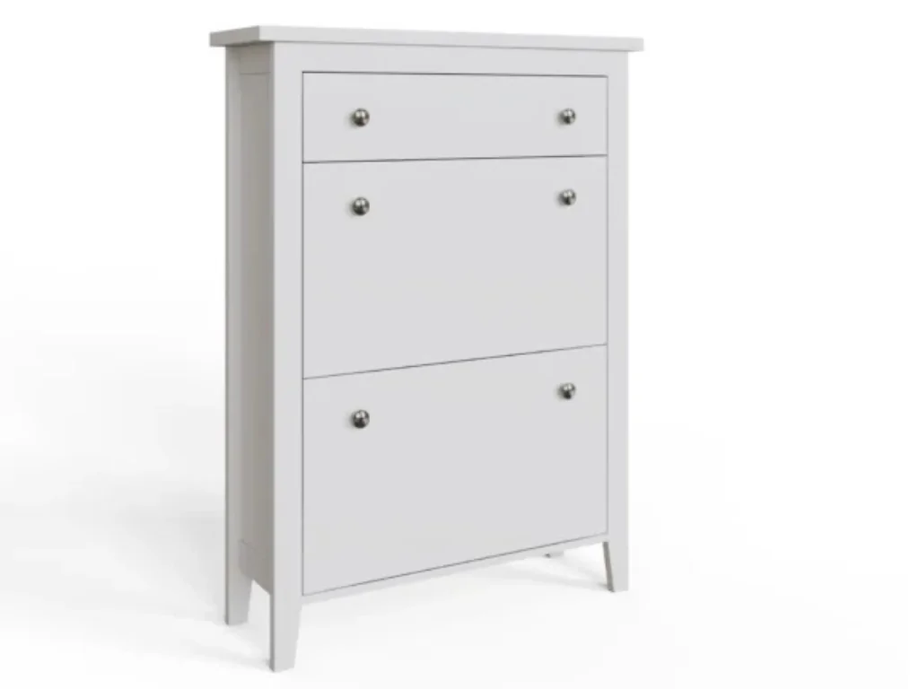Two tier hallway shoe organiser cabinet