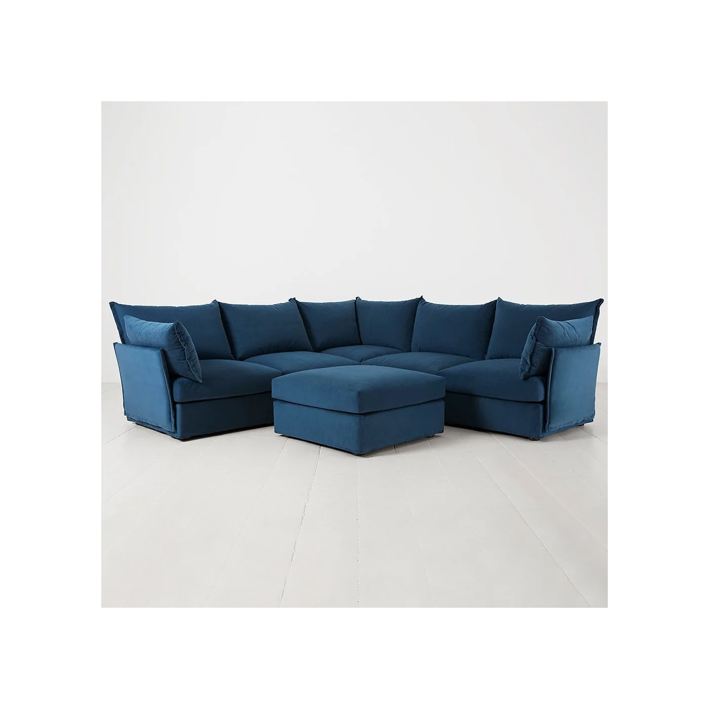 Swyft Sofa in a Box Model 06 Modular Velvet Corner Sofa with Ottoman image 5