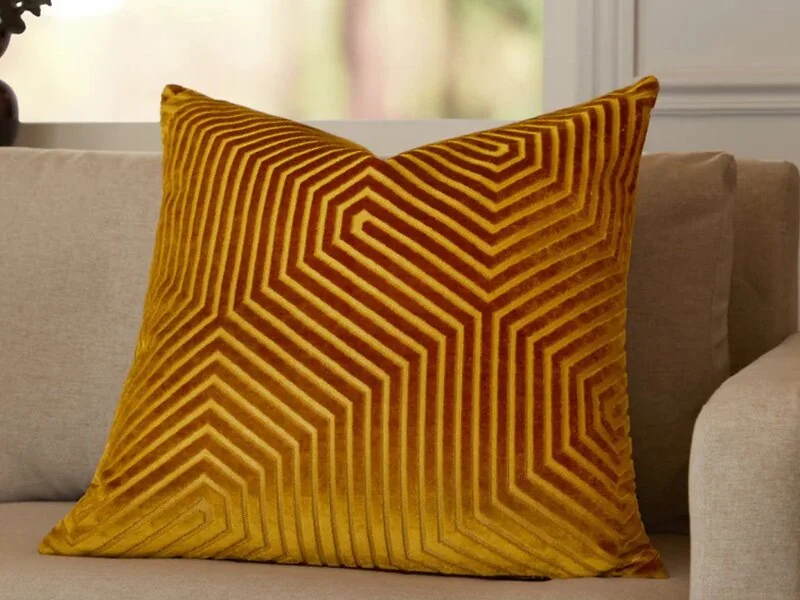 Paoletti Evoke 45 x 45cm Feather Filled Velvet Cushion – view 7