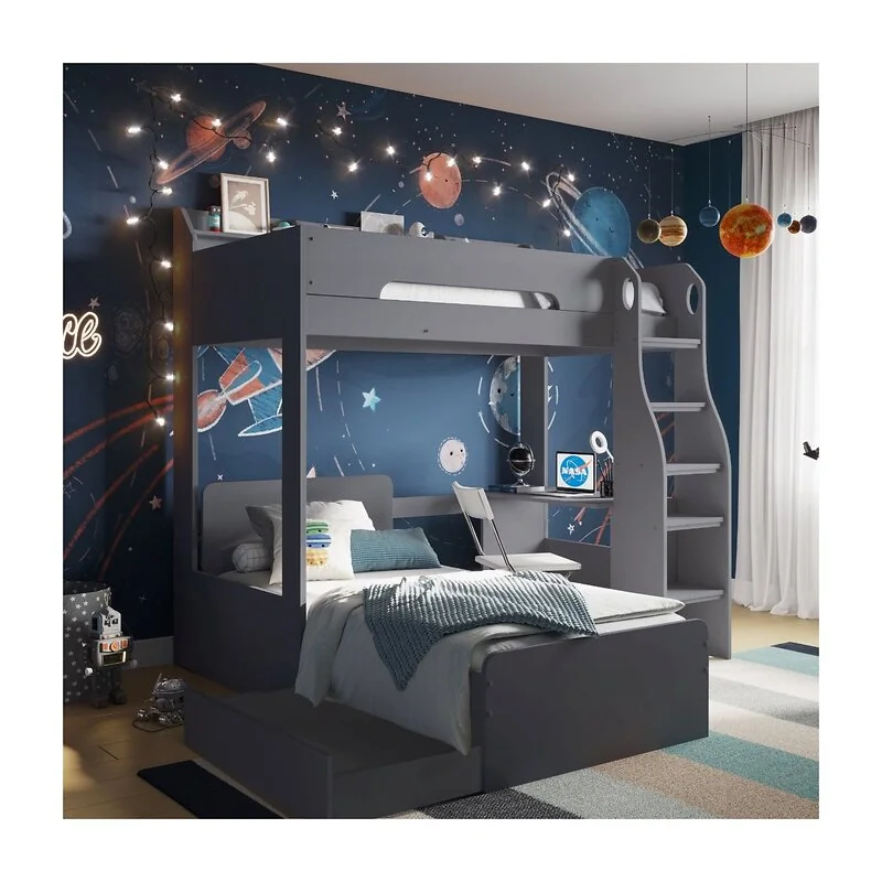 Flair Cosmic L Shaped Bunk Bed Grey