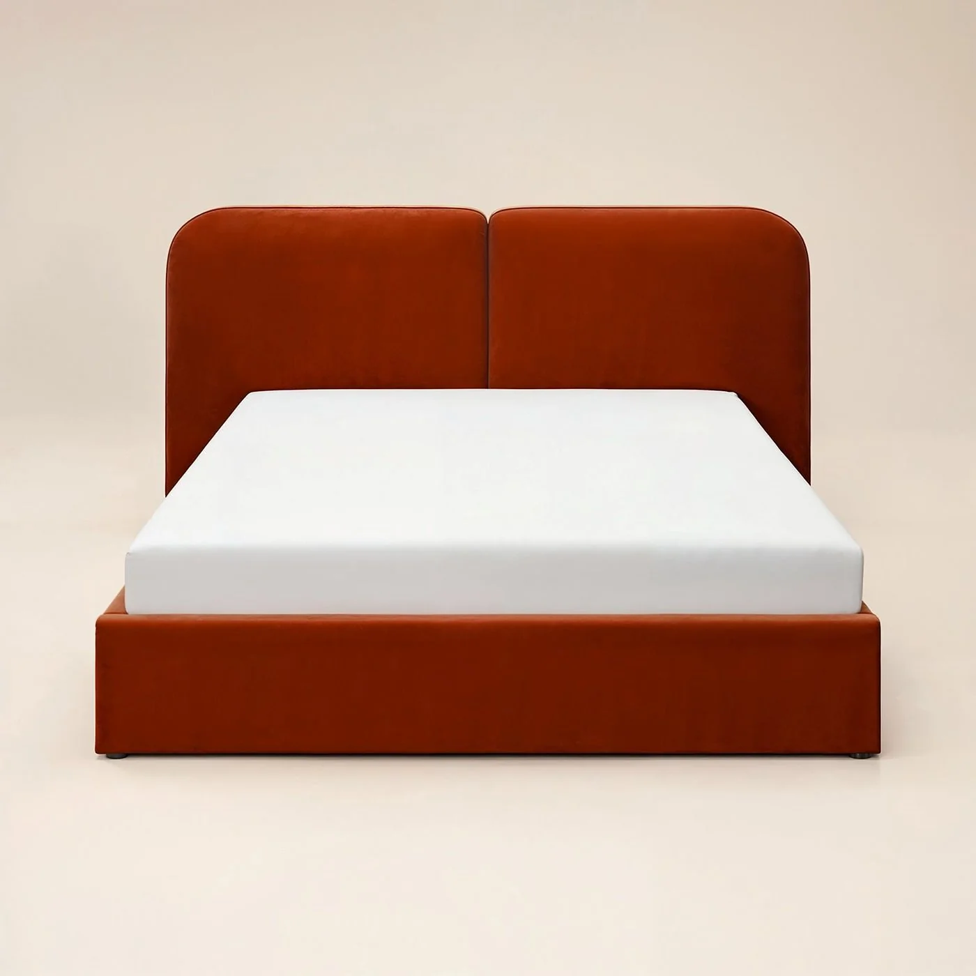 Solace+Co Lena Ottoman Bed Burnt Orange Velvet image 4