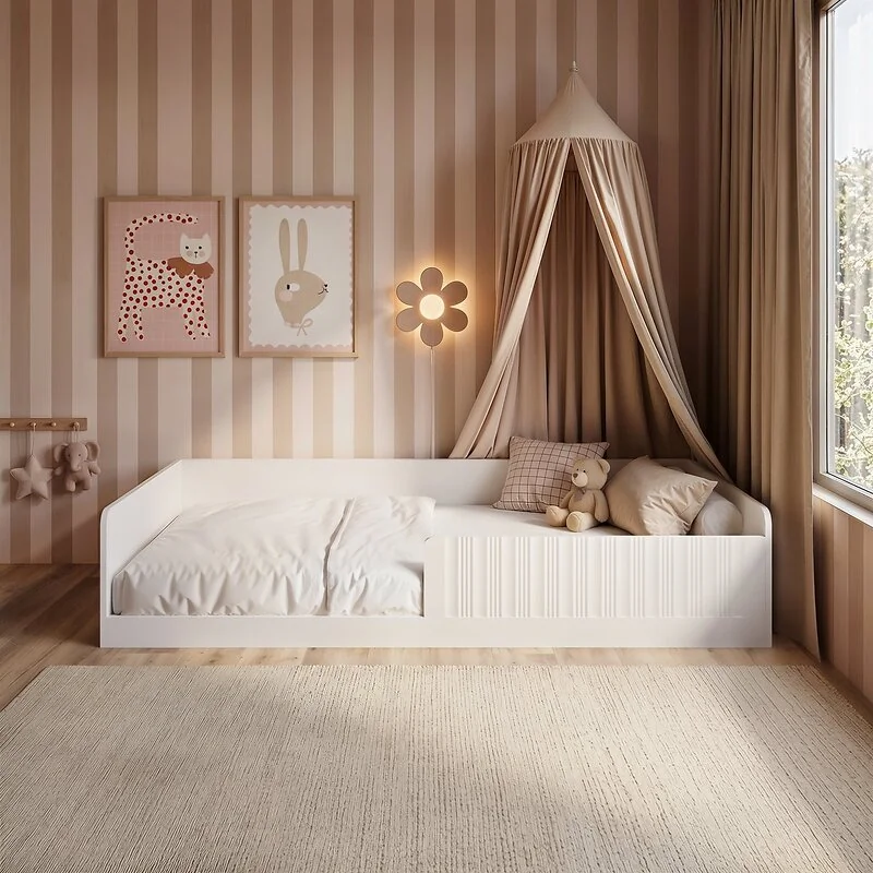 Flair Nadia Single Montessori Floor Bed White image 2