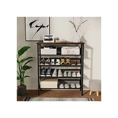Living & Home Direct 5-Tier Mesh Shelves Shoe Rack