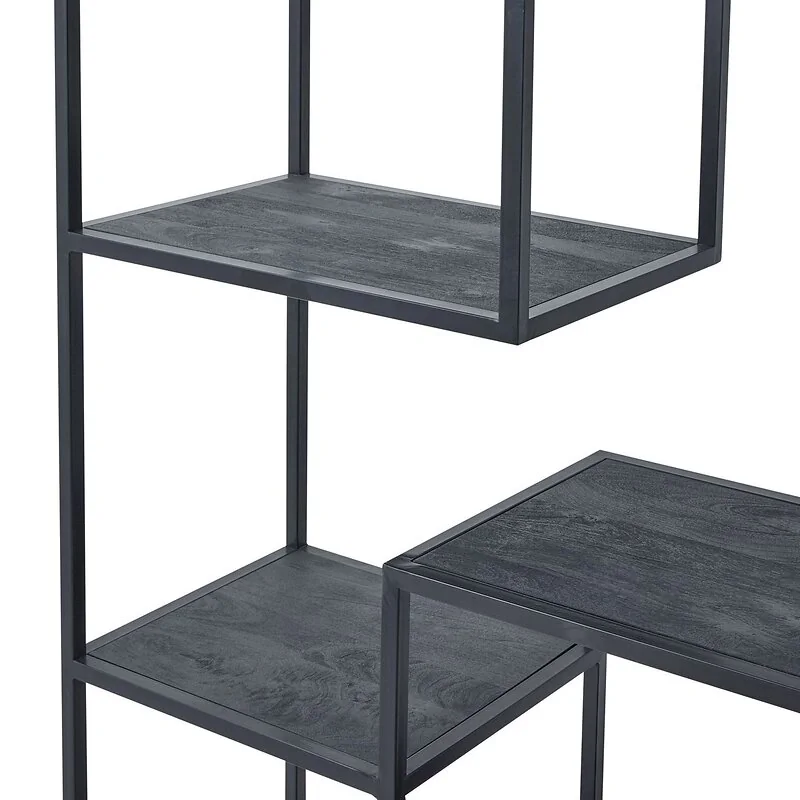 Large Black Multi Shelf Unit image 3