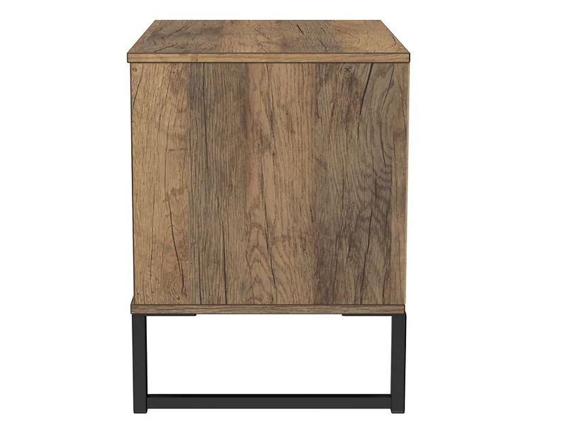 Ready assembled midi chest of drawers in Mushroom finish with styled legs — Welcome Furniture Diego