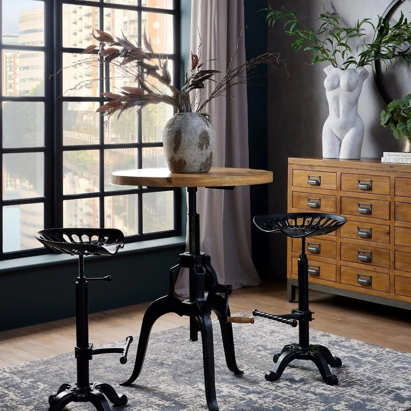 Draftsman Adjustable Bar Bistro Table image 4