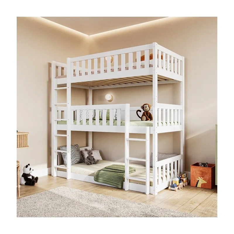 Flair Bea Triple High Wooden Bunk Bed