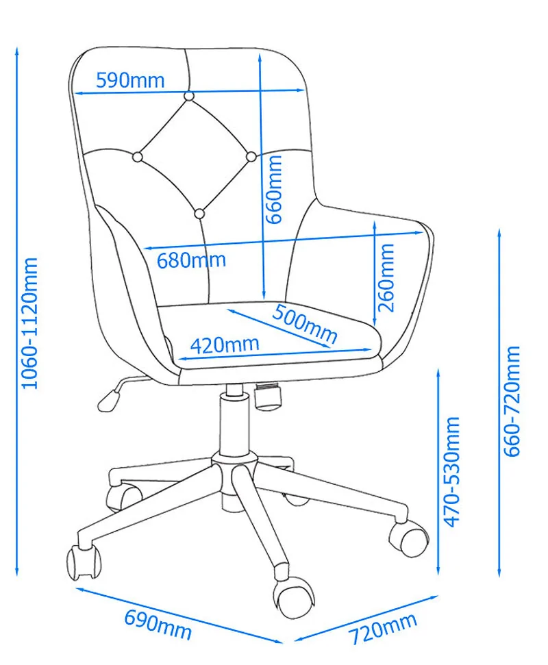 Alphason Benjamin Office Chair - Grey view 2