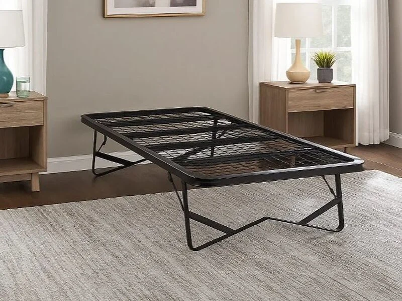 Wholesale Beds Foldable Skid Bed Frame Black Mesh