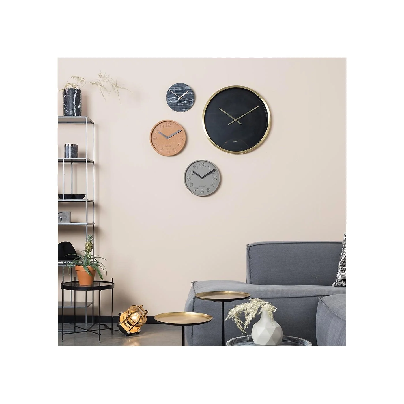 Zuiver Bandit Large Wall Clock in Black & Copper image 4
