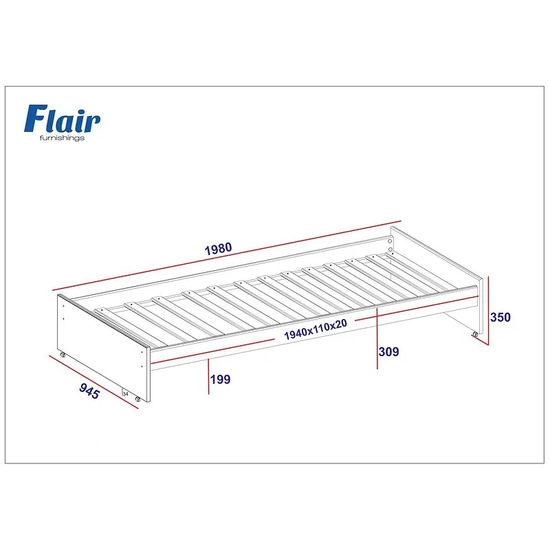 Flair Lucia L Shaped Bunk Bed White image 10