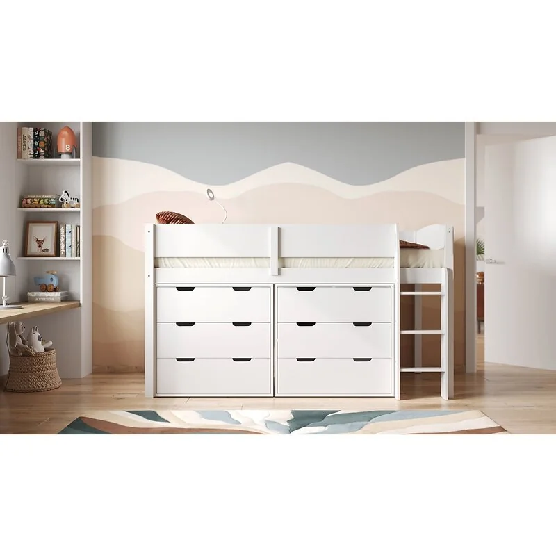 Flair Loop Midsleeper Bed Storage Set White image 3