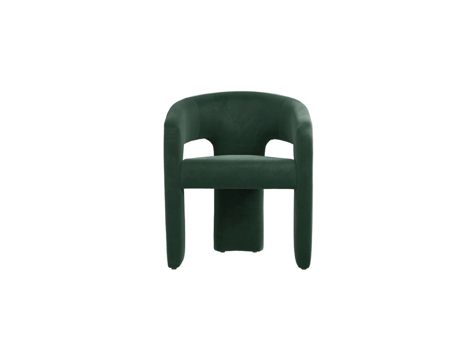 Matte black Rina dining table with cylindrical base - cutout