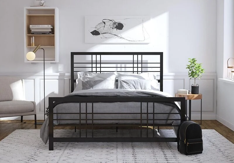 Dorel Burbank Black Metal Bed – view 2