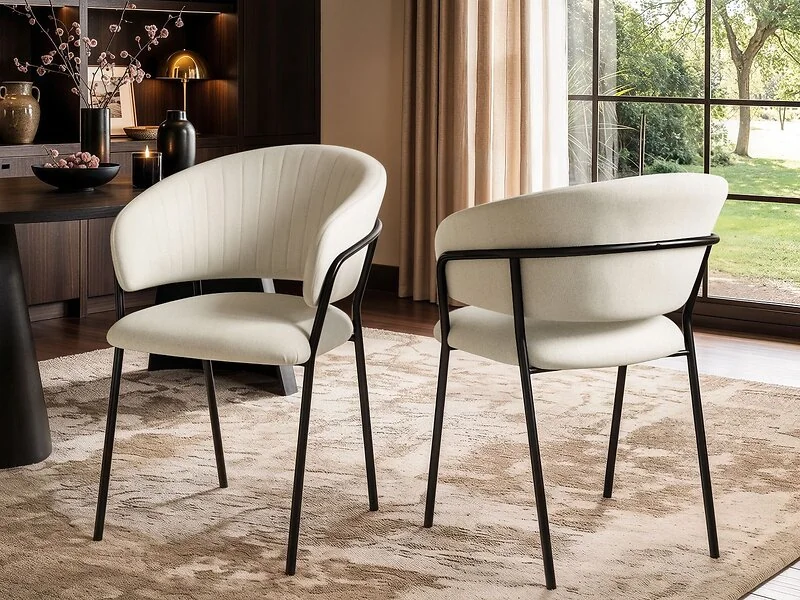 SOLACE+CO Thalia Set of 2 Dining Chairs Chenille – view 2