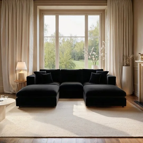 SOLACE+CO Asher U Shape Corner Sofa Bundle