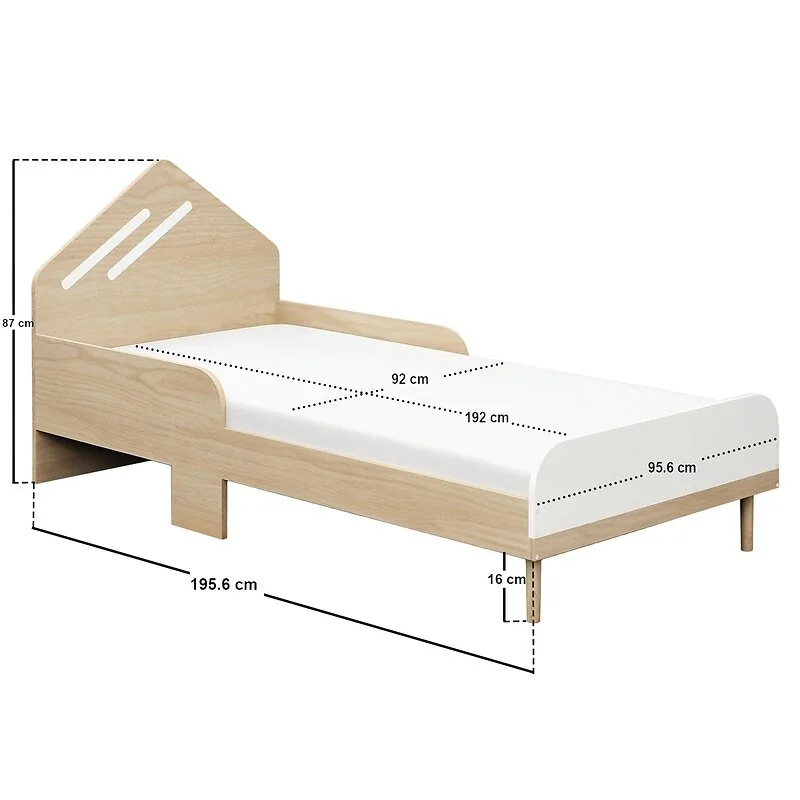 Flair Noah Single Bed Oak and White image 6