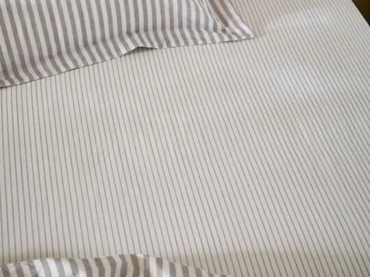 Yard Hebden narrow stripe 100% cotton fitted bed sheet