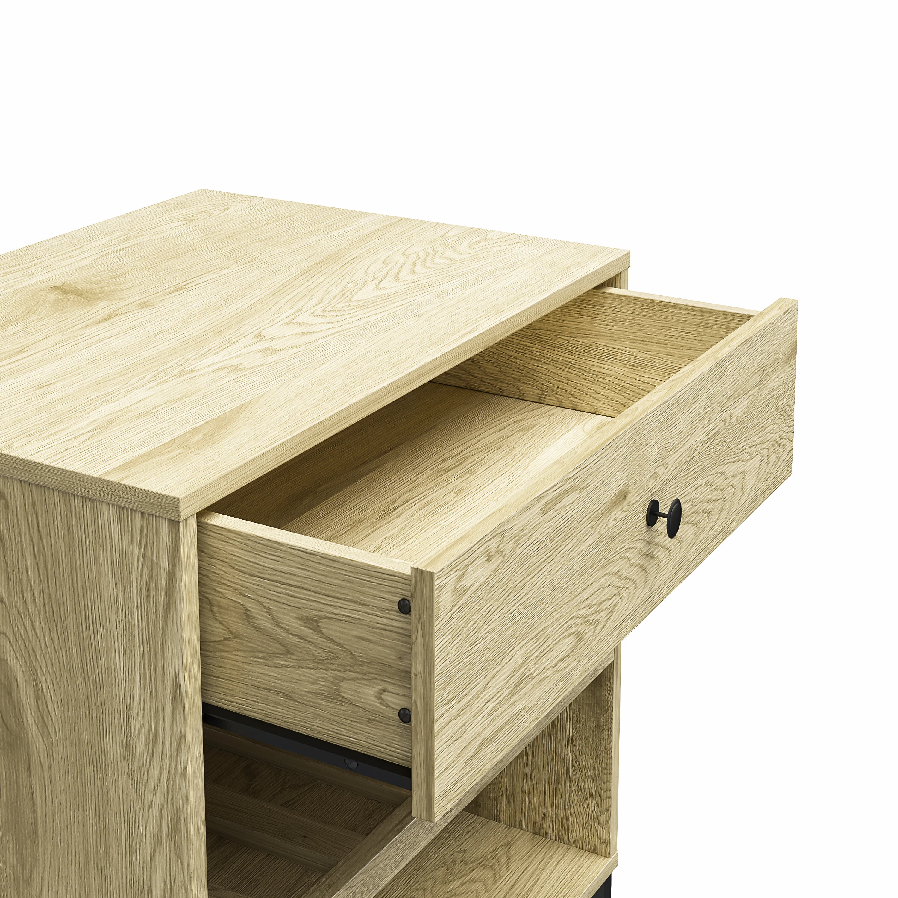 Dorel Tamlin Beverage Cabinet Linseed Oak view 5