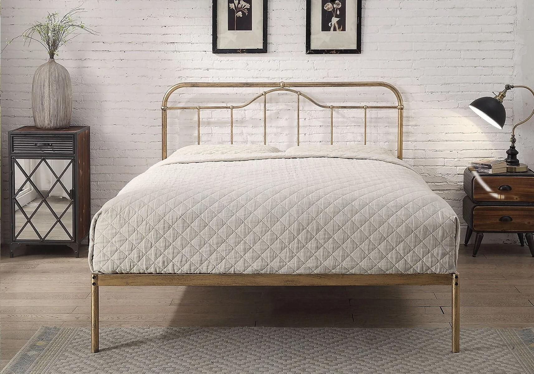 Flintshire Furniture Oakenholt Antique Bronze Bed Frame