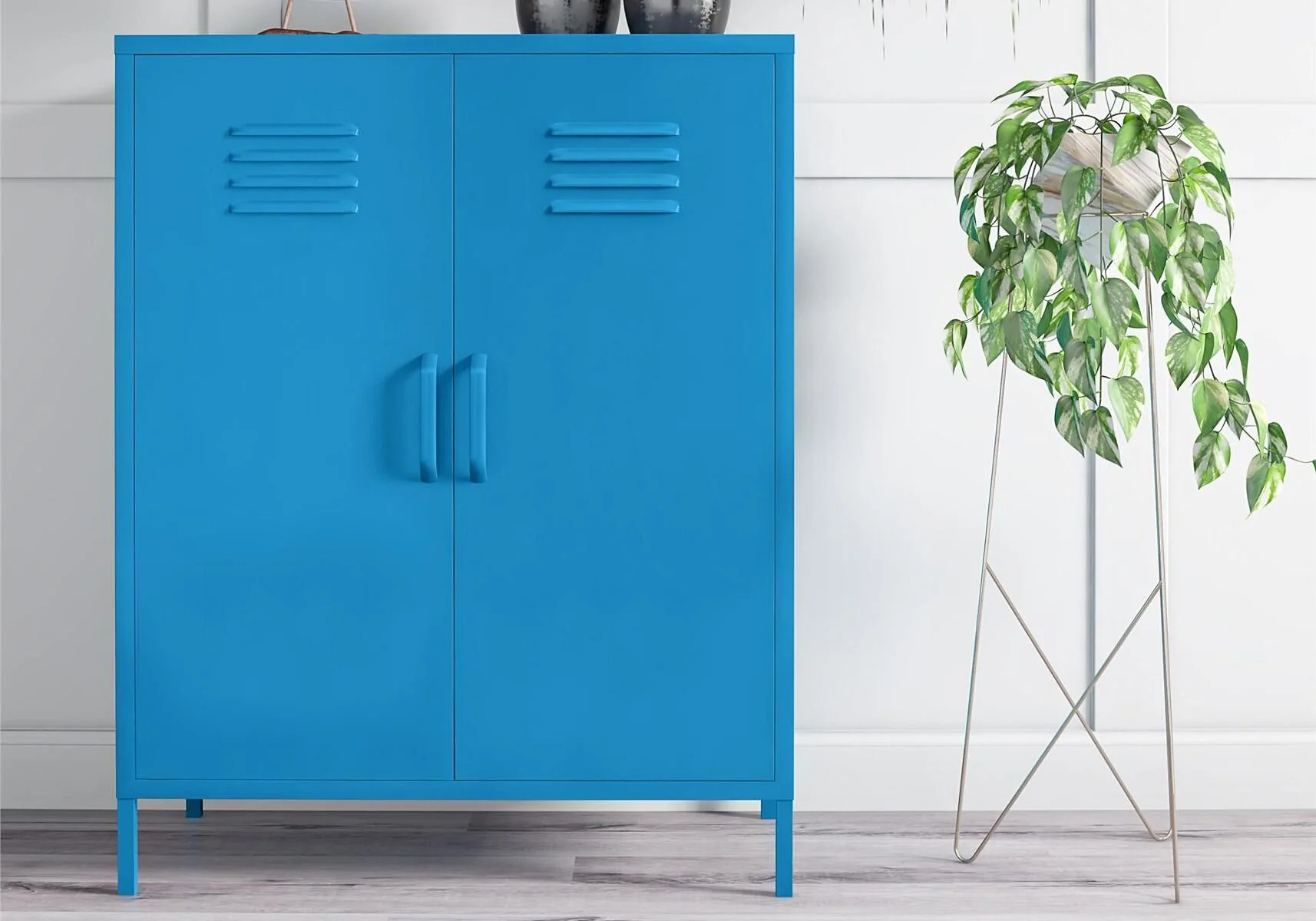 Novogratz Cache 2 Door Metal Locker Storage Cabinet – view 5