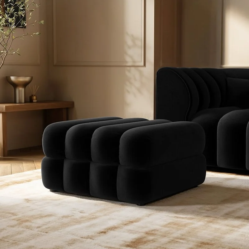 SOLACE+CO Halle Ottoman Storage Footstool
