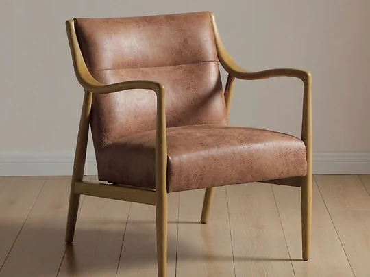 Kyoto Tarquin Upholstered Curved Accent Chair