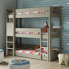 Mathy by Bols Triple Bunk Bed in Dominique Design available in 26 Colours