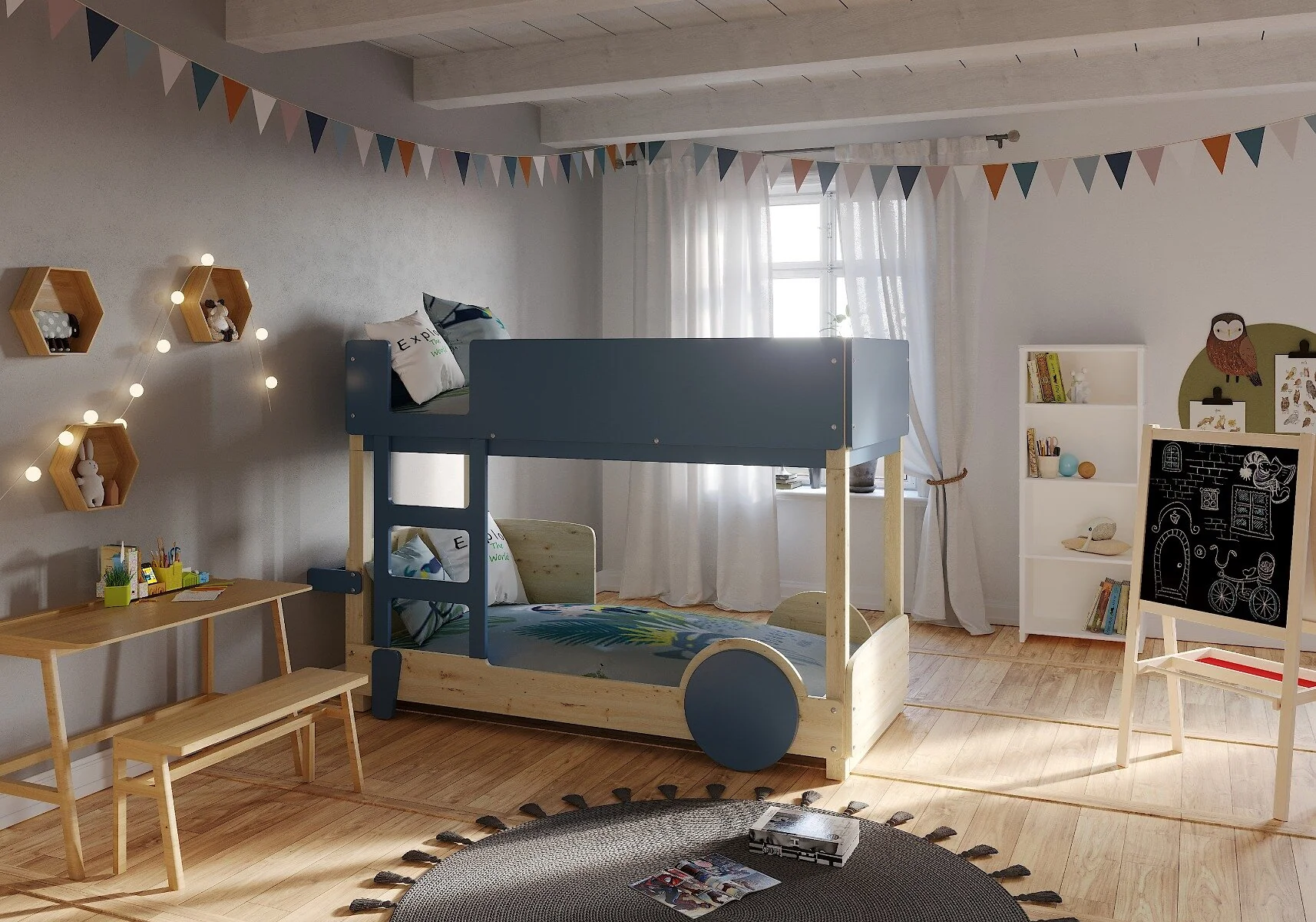 Mathy By Bols Discovery converted into a bunk bed