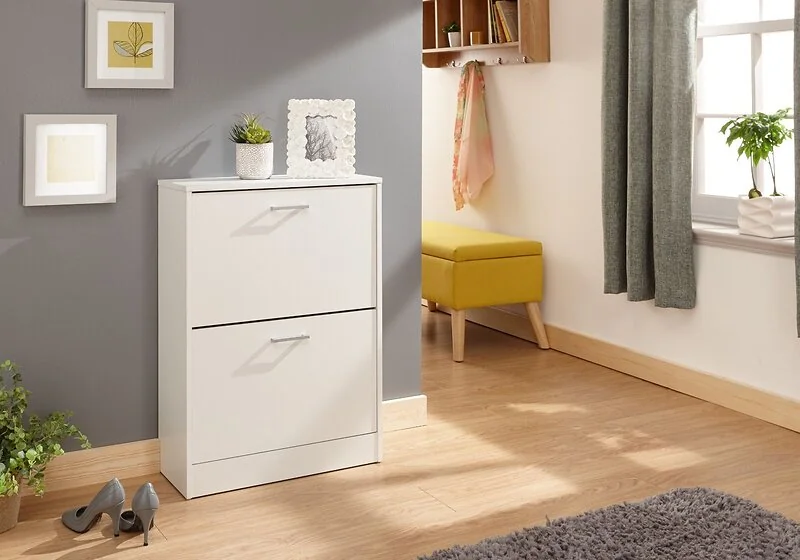 GFW Stirling Two Tier Shoe Cabinet Storage