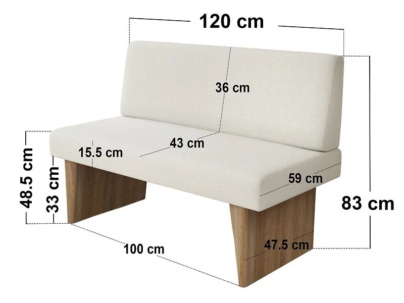 SOLACE+CO Nolan Corner Bench Dining Table & Seating Set – view 20