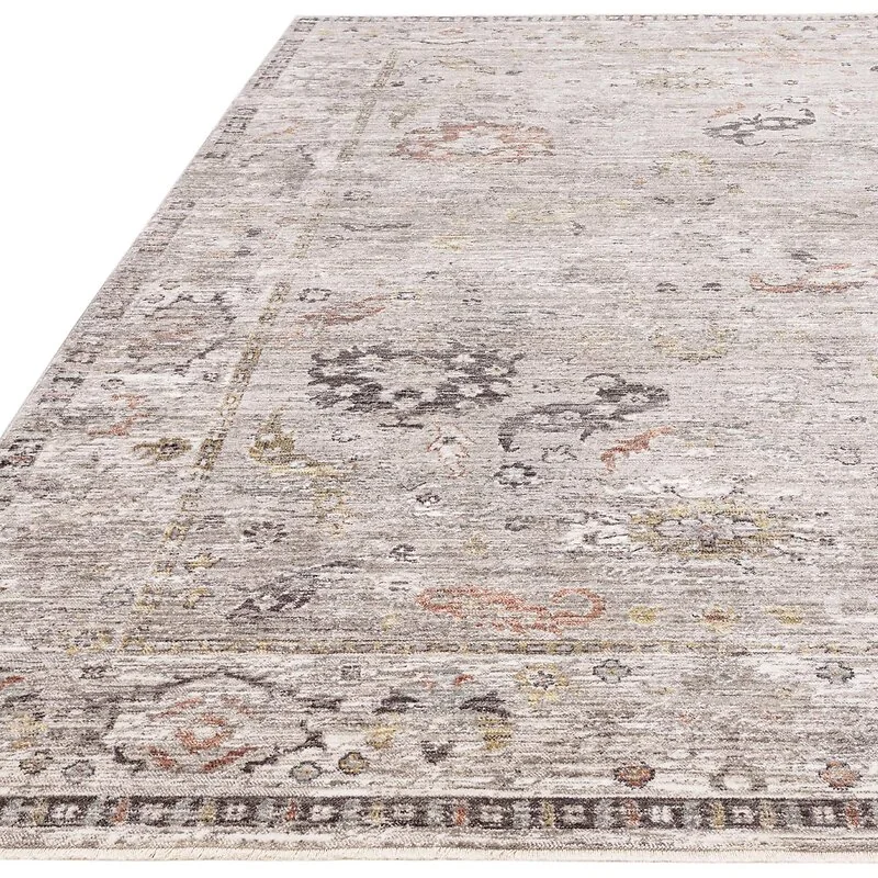 Asiatic London Jasper Grey Silver Distressed Persian Rug image 3