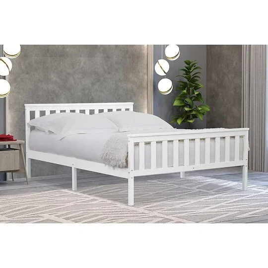 Flintshire Furniture Marnel White Wooden Bed Frame