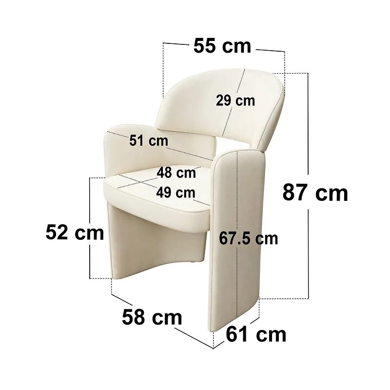 SOLACE+CO Varm & Estella Dining Walnut Table with Velvet Chairs Beige image 8