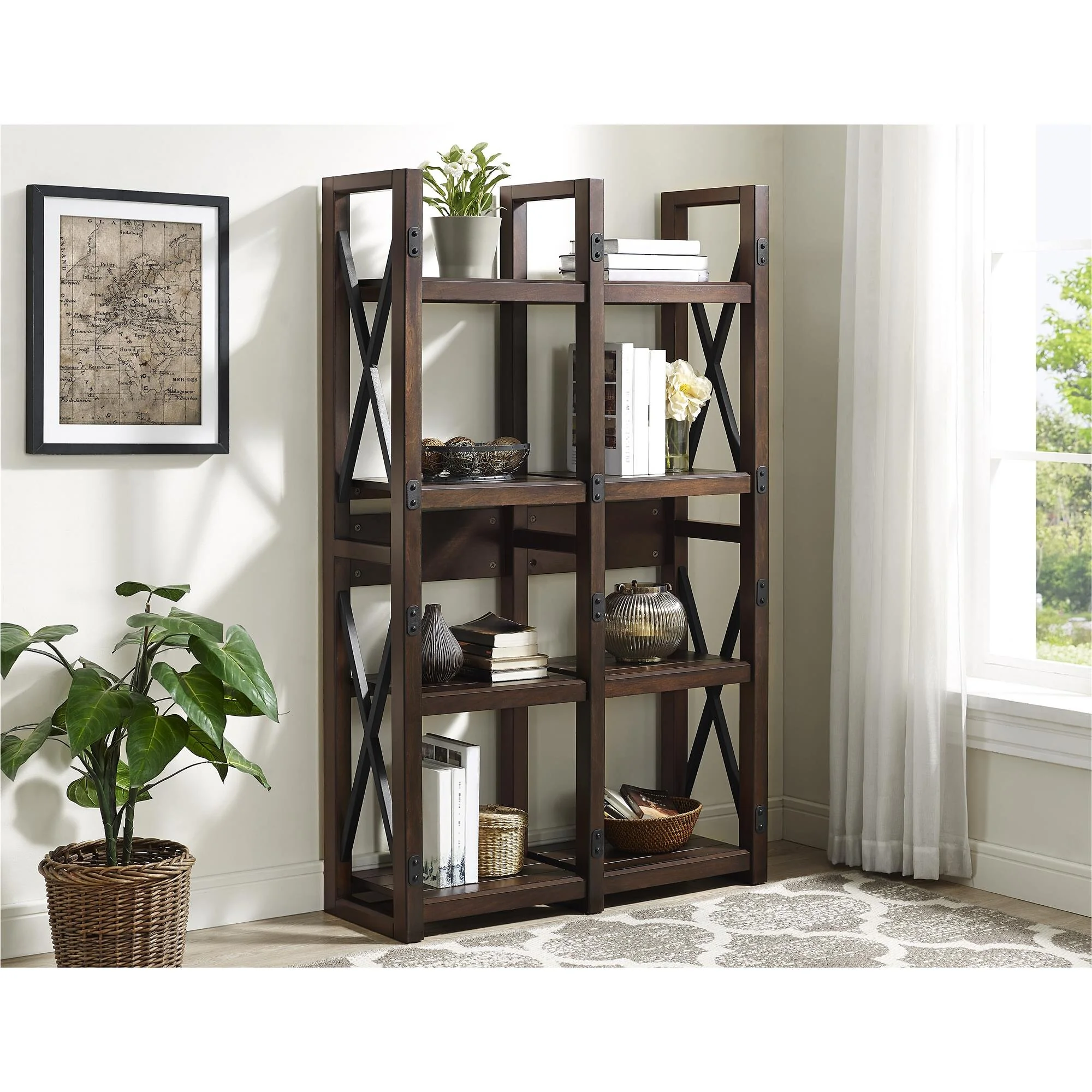 Dorel Wildwood BookcaseRoom Divider Espresso