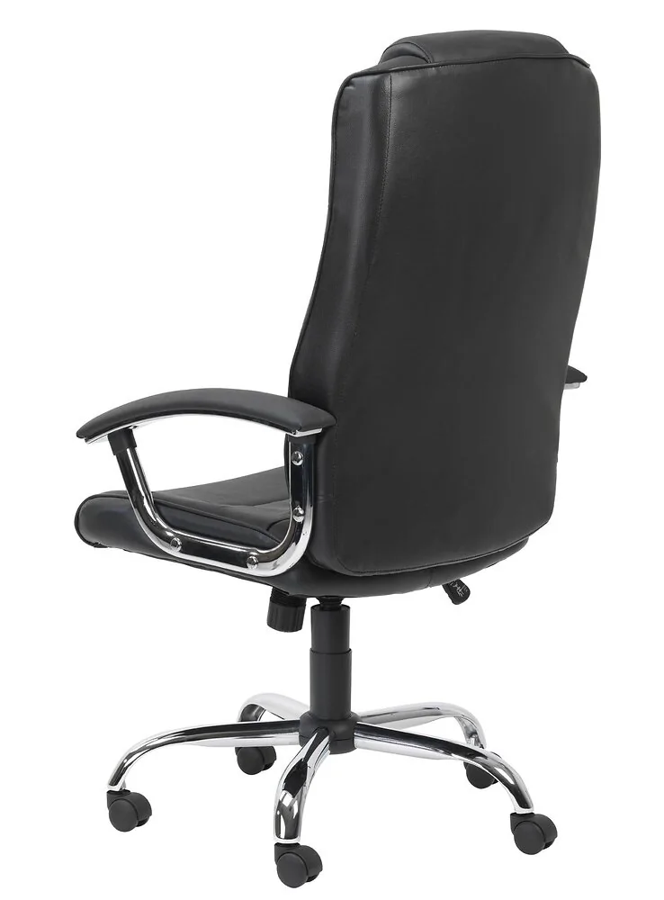 Dorel Houston Office Chair with High Back in Leather Cream